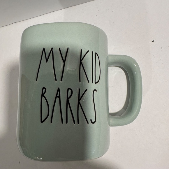 Rae Dunn by Magenta  "My Kid Barks" Mint Green Coffee Mug - Picture 7 of 10